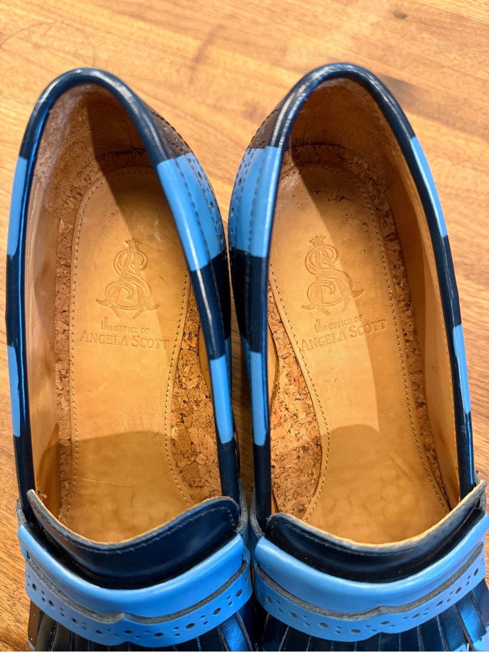 Office of Angela Scott Mrs. Smith Oxford stripe pumps - Picture 2 of 12